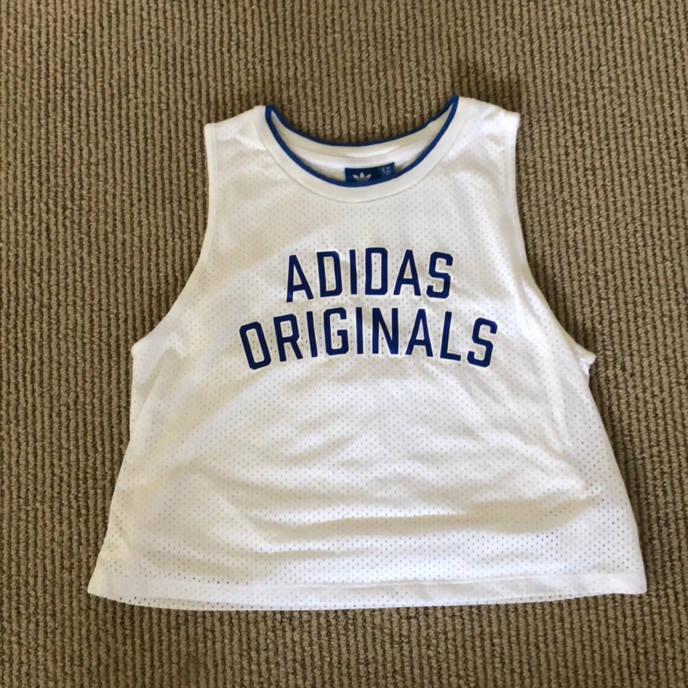 Adidas originals mesh net tank top shirt active